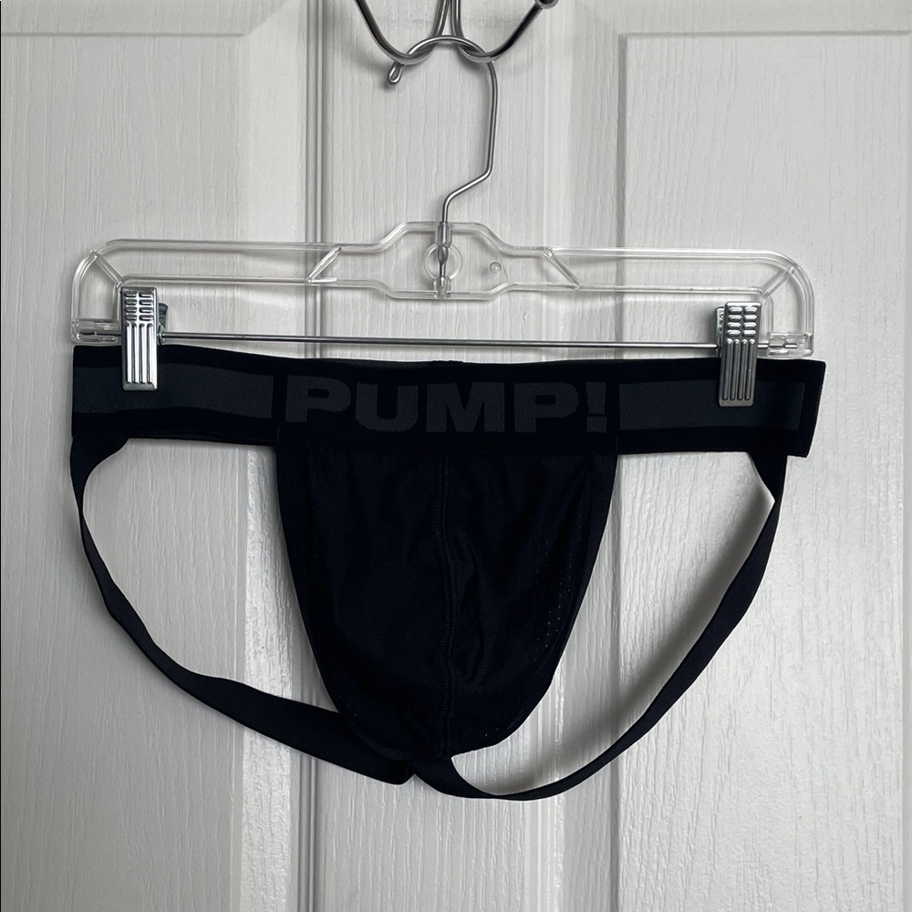 PUMP!  Black Mesh Jock Strap